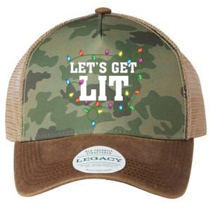 Christmas Funny Cute LetS Get Lit Xmas Cool Gift Legacy Tie Dye Trucker Hat