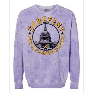 Curefest For Childhood Cancer 2024 Colorblast Crewneck Sweatshirt