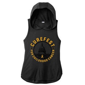 Curefest For Childhood Cancer 2024 Ladies PosiCharge Tri-Blend Wicking Draft Hoodie Tank