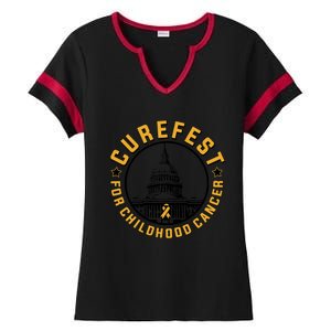 Curefest For Childhood Cancer 2024 Ladies Halftime Notch Neck Tee