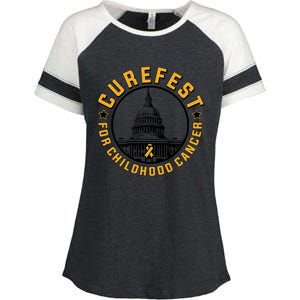 Curefest For Childhood Cancer 2024 Enza Ladies Jersey Colorblock Tee