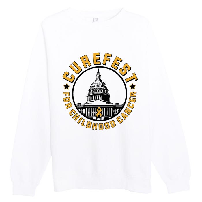 Curefest For Childhood Cancer 2024 Premium Crewneck Sweatshirt