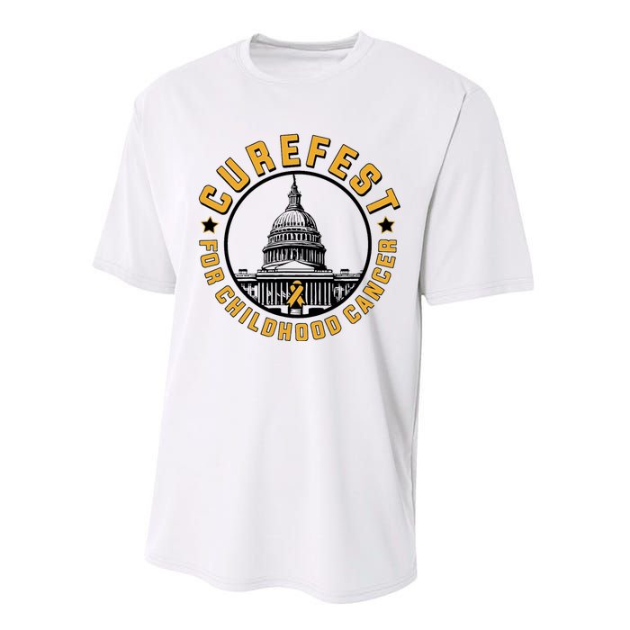 Curefest For Childhood Cancer 2024 Performance Sprint T-Shirt