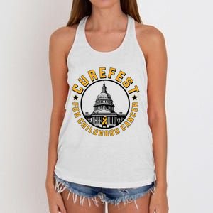 Curefest For Childhood Cancer 2024 Women's Knotted Racerback Tank