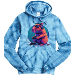 Capybara Funny Capybara Rodent & Video Games Lover Tie Dye Hoodie