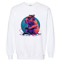 Capybara Funny Capybara Rodent & Video Games Lover Garment-Dyed Sweatshirt