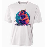 Capybara Funny Capybara Rodent & Video Games Lover Cooling Performance Crew T-Shirt