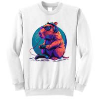 Capybara Funny Capybara Rodent & Video Games Lover Sweatshirt