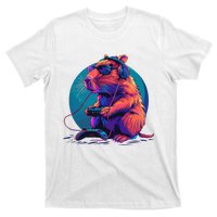 Capybara Funny Capybara Rodent & Video Games Lover T-Shirt