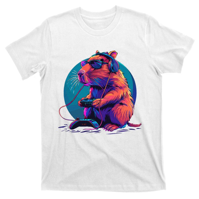 Capybara Funny Capybara Rodent & Video Games Lover T-Shirt