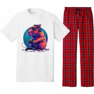 Capybara Funny Capybara Rodent & Video Games Lover Pajama Set