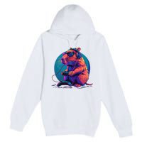 Capybara Funny Capybara Rodent & Video Games Lover Premium Pullover Hoodie