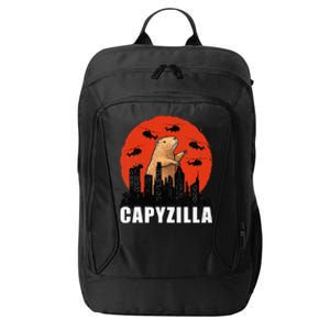 Capybara Funny Capybara Rodent Capyzilla Funny  City Backpack