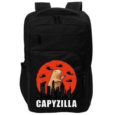 Capybara Funny Capybara Rodent Capyzilla Funny  Impact Tech Backpack