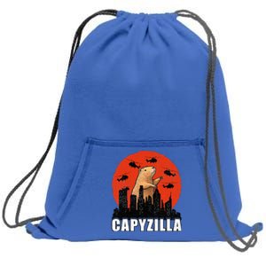 Capybara Funny Capybara Rodent Capyzilla Funny  Sweatshirt Cinch Pack Bag