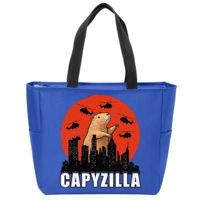 Capybara Funny Capybara Rodent Capyzilla Funny  Zip Tote Bag