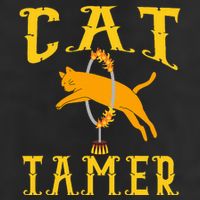 Circus Funny Cat Tamer Cat Tamer Costume 7 Panel Mesh Trucker Snapback Hat