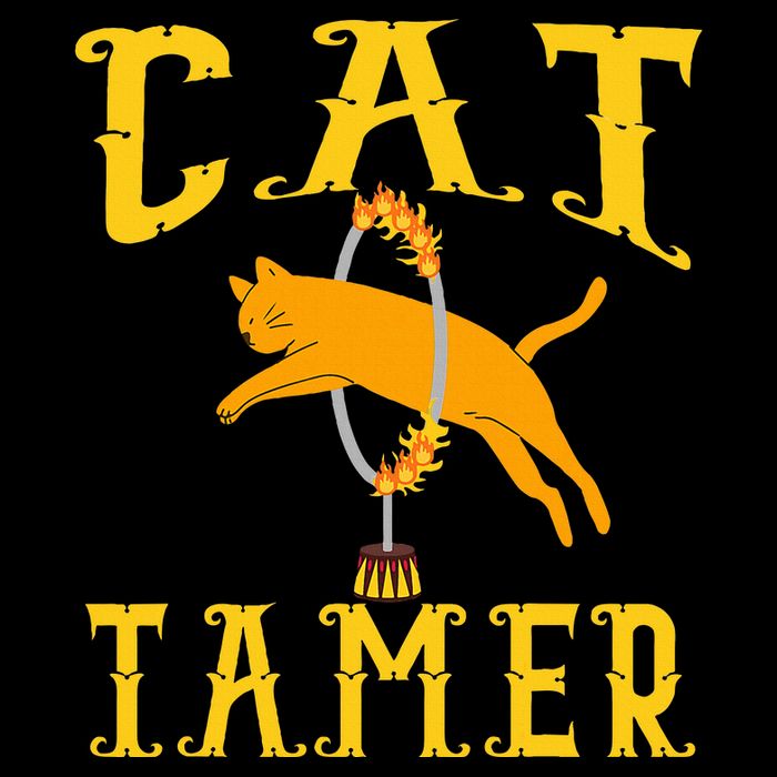 Circus Funny Cat Tamer Cat Tamer Costume Button