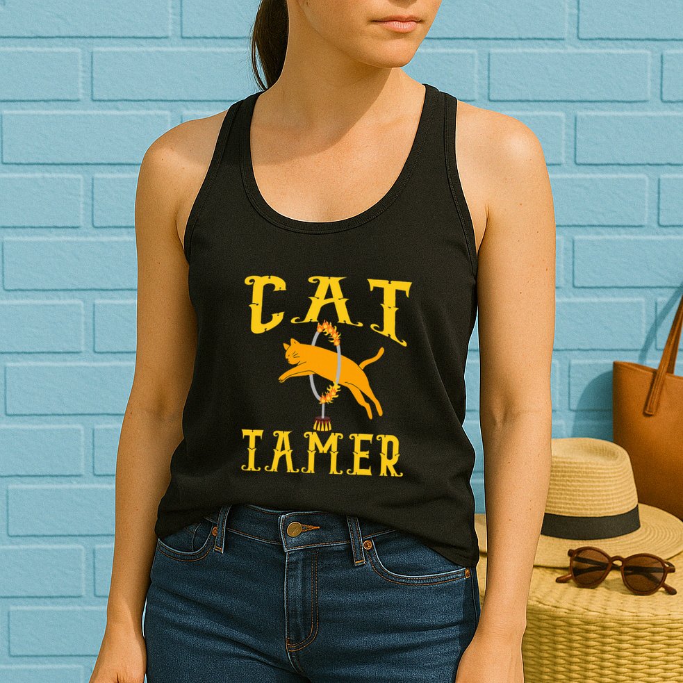 Circus Funny Cat Tamer Cat Tamer Costume Womens Tank Top