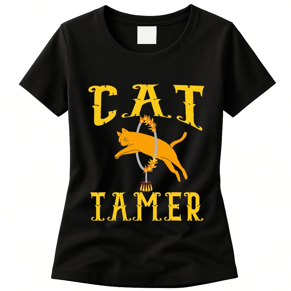 Circus Funny Cat Tamer Cat Tamer Costume Womens T-Shirt