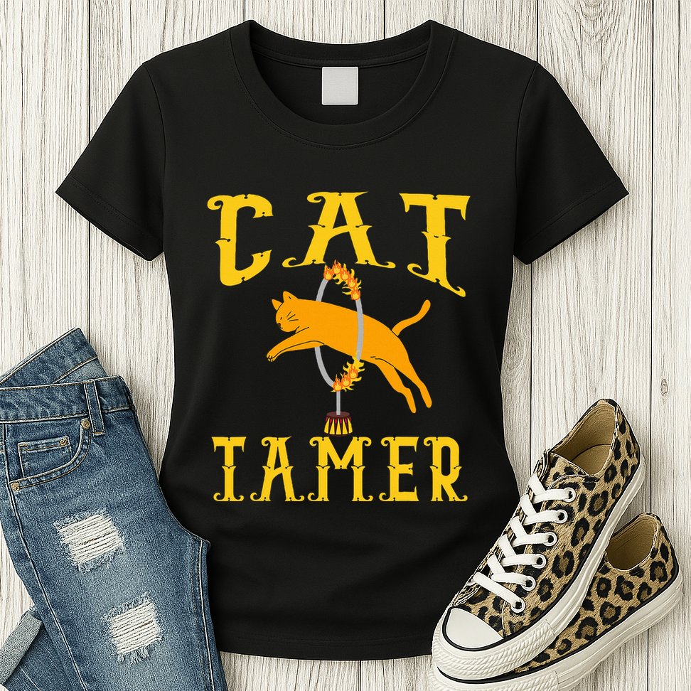 Circus Funny Cat Tamer Cat Tamer Costume Womens T-Shirt