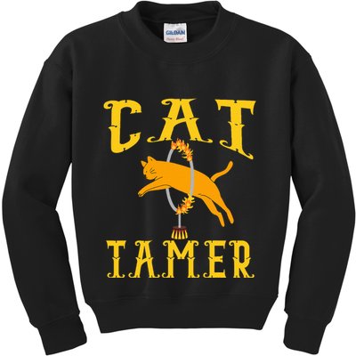 Circus Funny Cat Tamer Cat Tamer Costume Kids Sweatshirt
