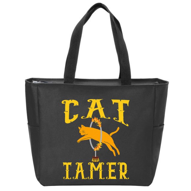 Circus Funny Cat Tamer Cat Tamer Costume Zip Tote Bag