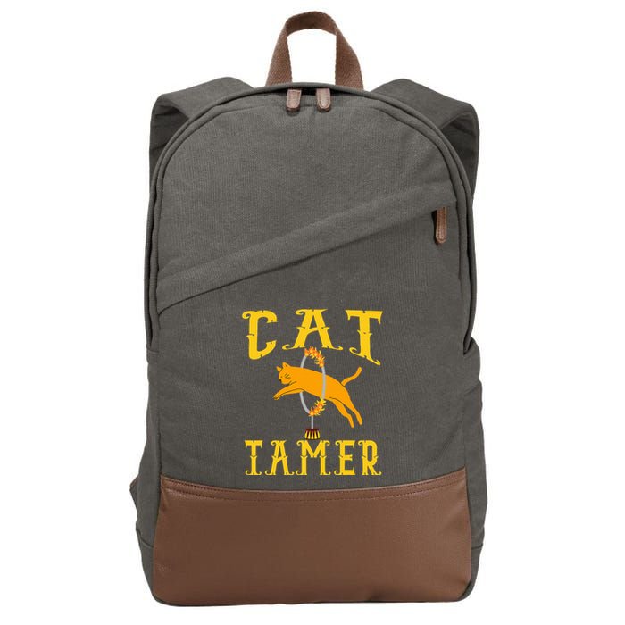 Circus Funny Cat Tamer Cat Tamer Costume Cotton Canvas Backpack