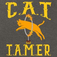 Circus Funny Cat Tamer Cat Tamer Costume Cotton Canvas Backpack
