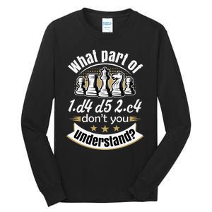 Chess Funny Chess Queens Gambit Chess Tall Long Sleeve T-Shirt