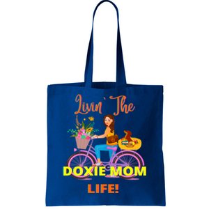 Cute Funny Casual Dachshund Livin The Doxie Mom Life Dog Fun Gift Tote Bag