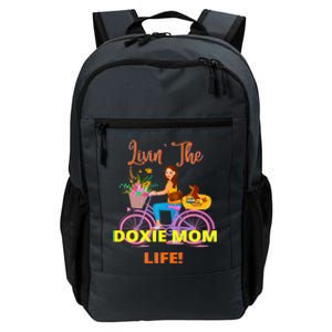 Cute Funny Casual Dachshund Livin The Doxie Mom Life Dog Fun Gift Daily Commute Backpack