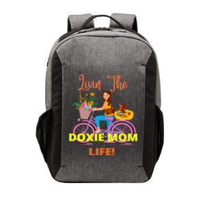 Cute Funny Casual Dachshund Livin The Doxie Mom Life Dog Fun Gift Vector Backpack