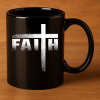 Christian Faith Cross Christian Faith Cross 11oz C Handle Ceramic Mug