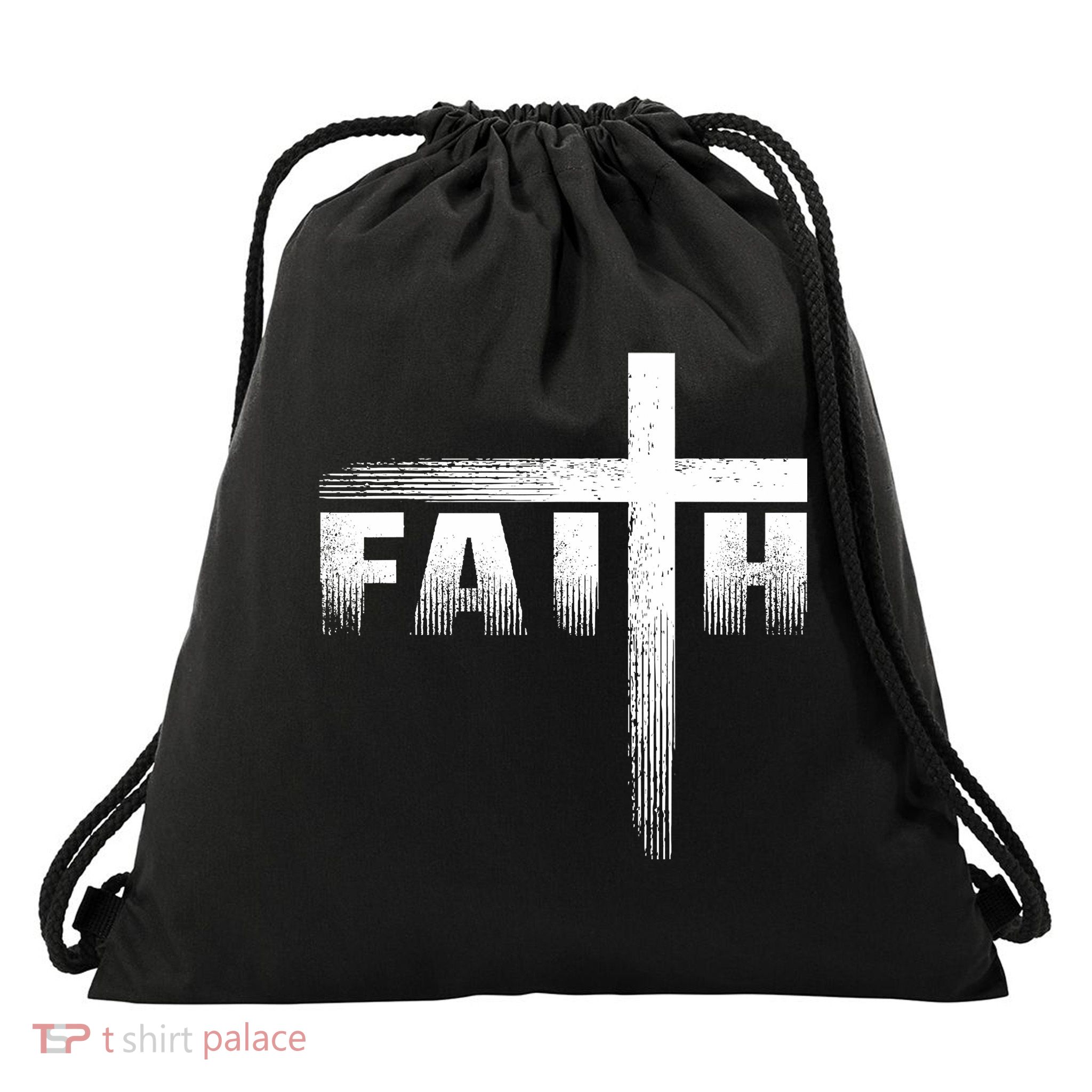 Christian Faith Cross Christian Faith Cross Drawstring Bag