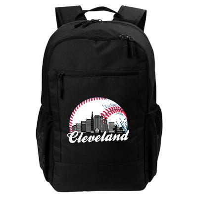 Cute Funny Cleveland Baseball Skyline Retro Backpack