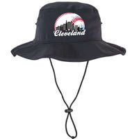 Cute Funny Cleveland Baseball Skyline Retro Bucket Hat