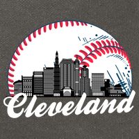 Cute Funny Cleveland Baseball Skyline Retro Cotton Canvas Backpack