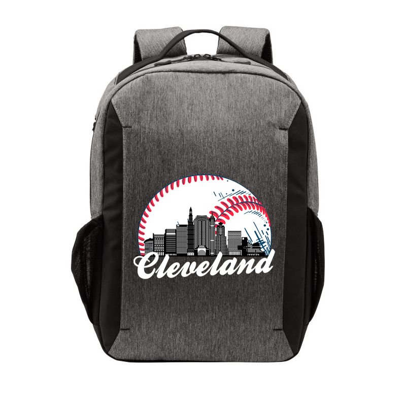 Cute Funny Cleveland Baseball Skyline Retro Vector Backpack