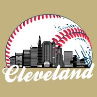 Cute Funny Cleveland Baseball Skyline Retro Cooling Performance Crew T-Shirt