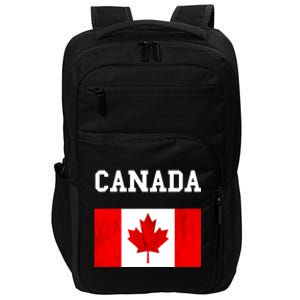 Canada Flag Canadian Flag Canadian Roots Maple Leaf Impact Tech Backpack