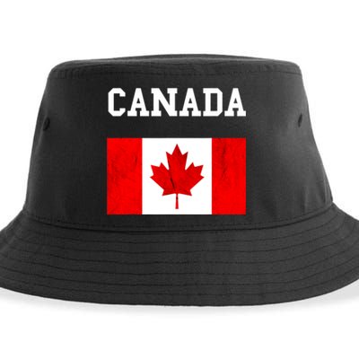 Canada Flag Canadian Flag Canadian Roots Maple Leaf Sustainable Bucket Hat