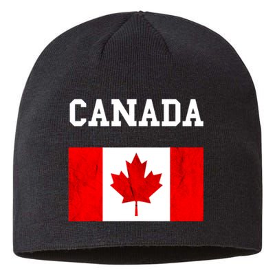 Canada Flag Canadian Flag Canadian Roots Maple Leaf Sustainable Beanie