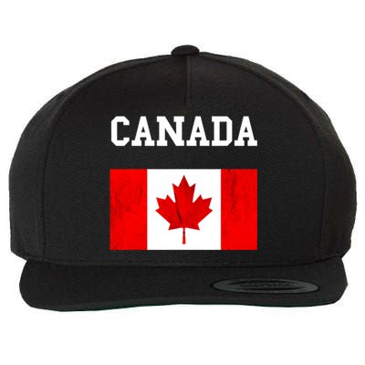 Canada Flag Canadian Flag Canadian Roots Maple Leaf Wool Snapback Cap