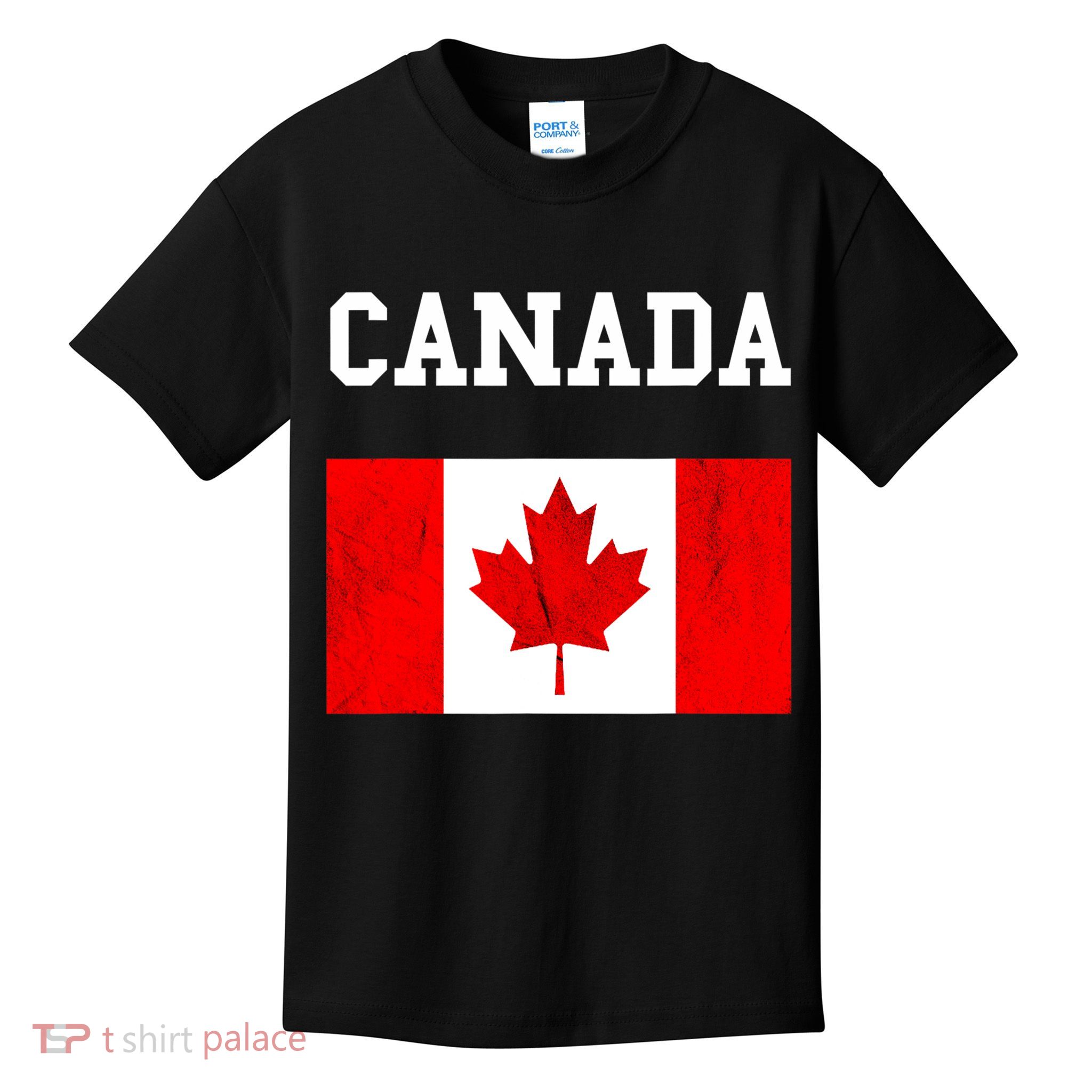 Canada Flag Canadian Flag Canadian Roots Maple Leaf Kids T-Shirt