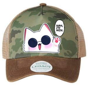 Cute Funny Cat Anime Meme Nah Id Win Gojo Cat Legacy Tie Dye Trucker Hat