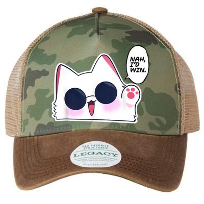 Cute Funny Cat Anime Meme Nah Id Win Gojo Cat Legacy Tie Dye Trucker Hat