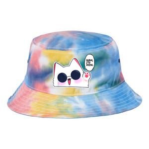 Cute Funny Cat Anime Meme Nah Id Win Gojo Cat Tie Dye Newport Bucket Hat