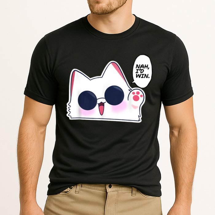 Cute Funny Cat Anime Meme Nah Id Win Gojo Cat Cooling Performance Crew T-Shirt