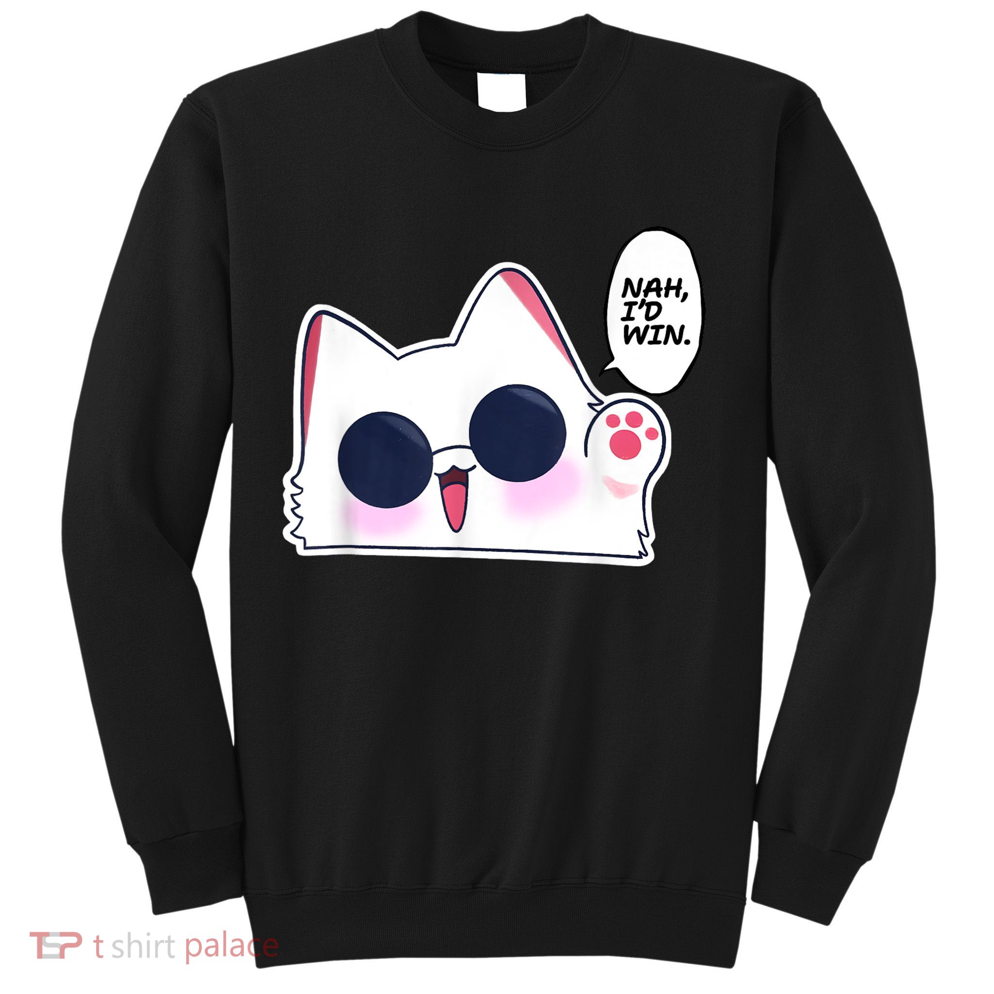 Cute Funny Cat Anime Meme Nah Id Win Gojo Cat Sweatshirt